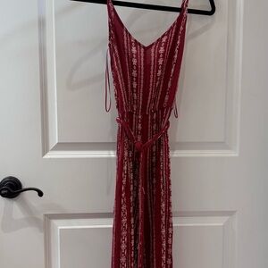 Red and White Striped jumpsuit Mi Ami S